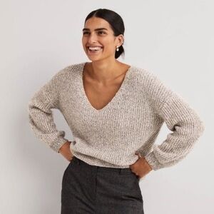 NWT BODEN Sparkle Ribbed Fluffy Jumper Sweater